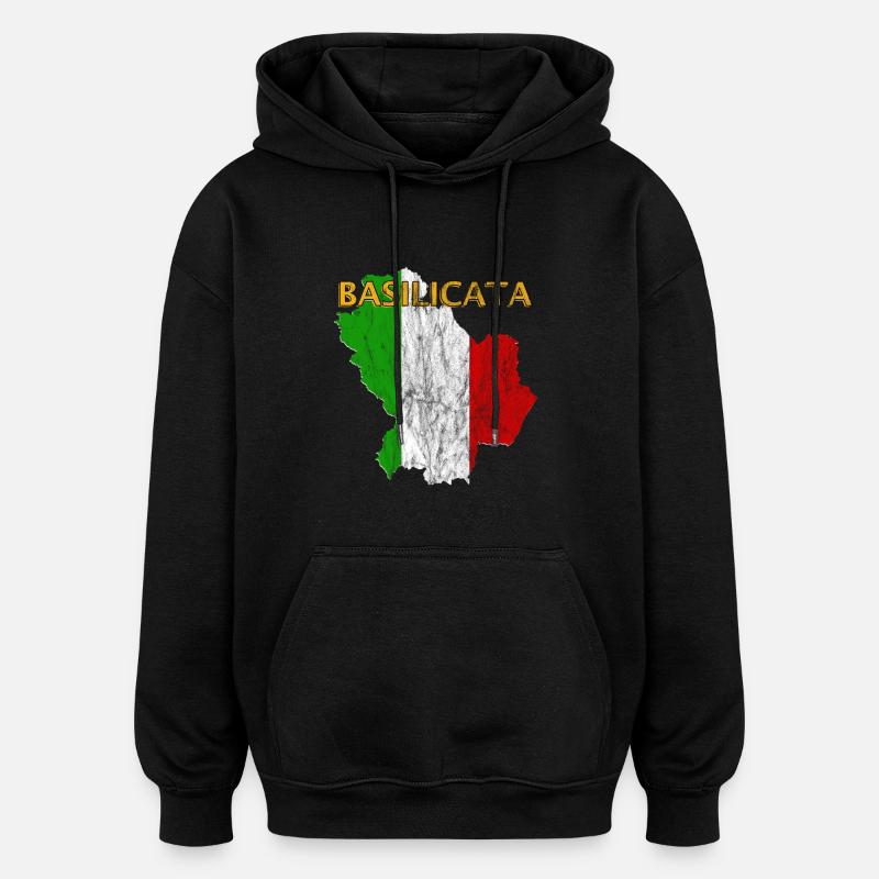 Basilicata - Oversized Unisex Hoodie - black