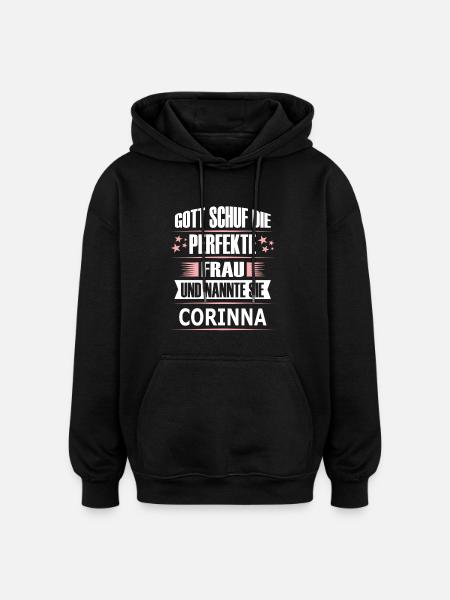 CORINNA - Oversized Unisex Hoodie - Schwarz