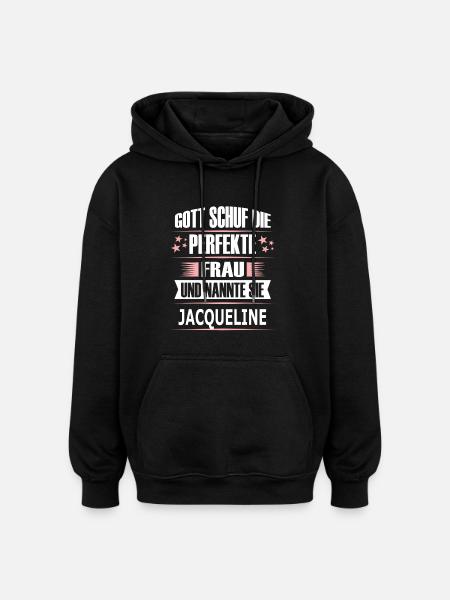 JACQUELINE - Oversized Unisex Hoodie - Schwarz