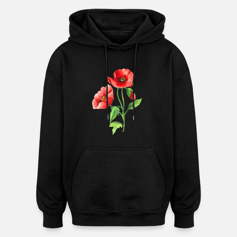 Maki - Oversized Unisex Hoodie - black
