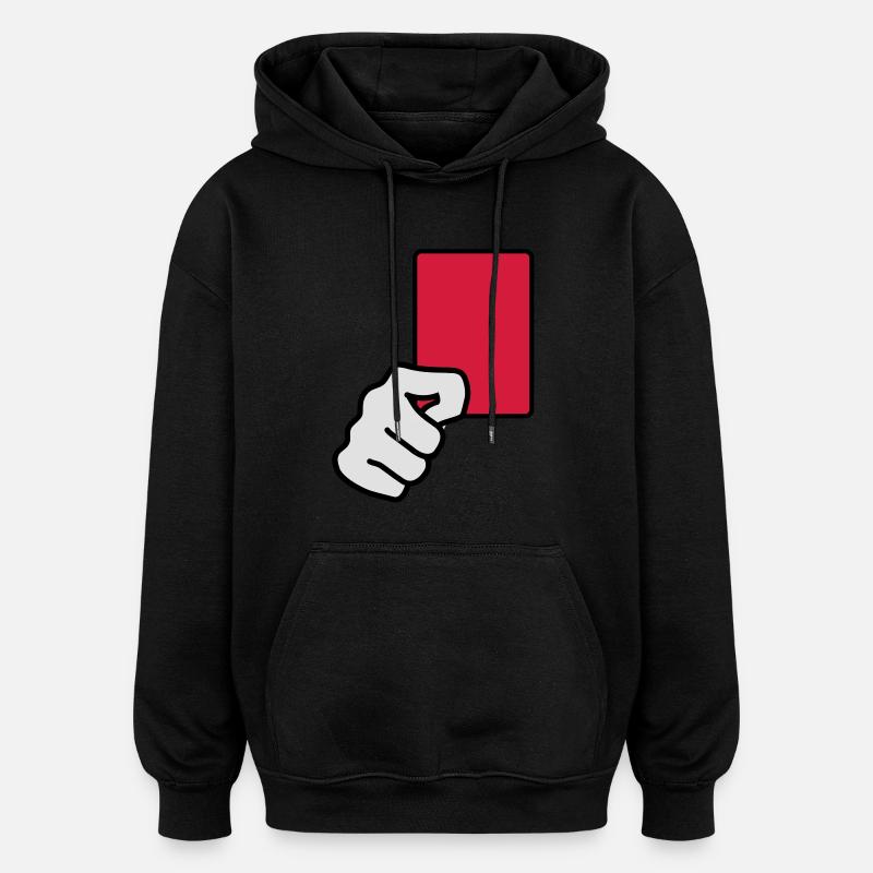 rote_karte__f3 - Sweat à capuche oversize unisexe - noir