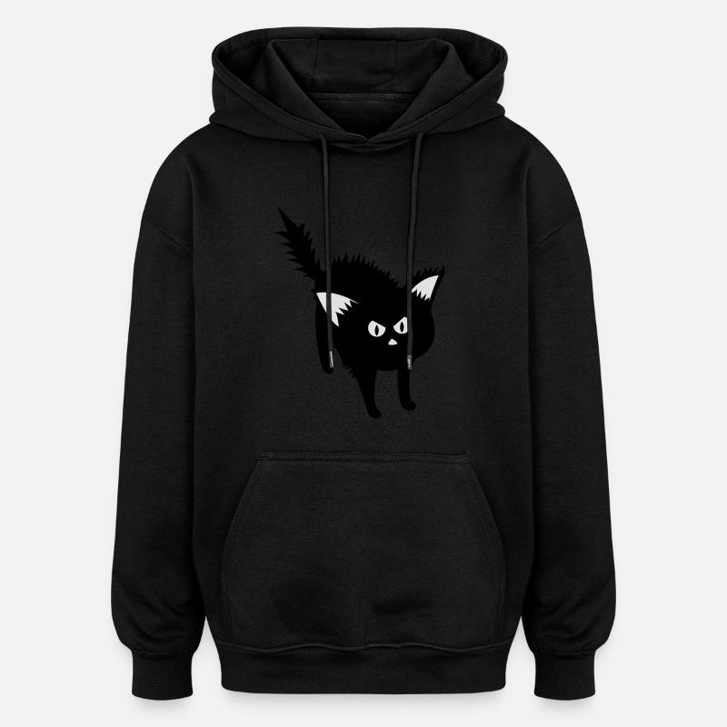 kater - Oversized Unisex Hoodie - Schwarz