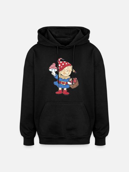 Wichtel_02 - Oversized Unisex Hoodie - Schwarz