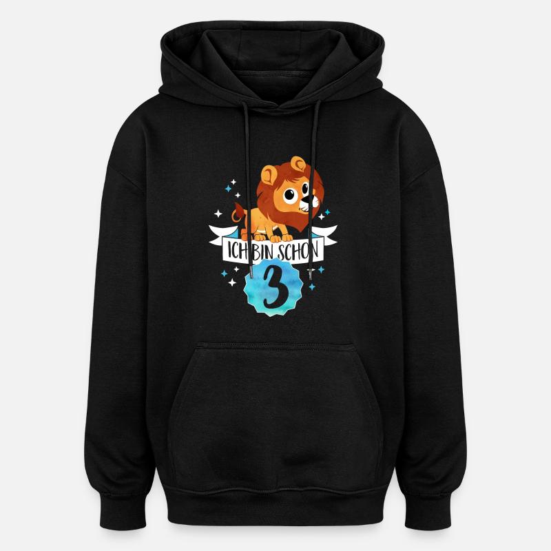 I'm already 3 - Oversized Unisex Hoodie - black