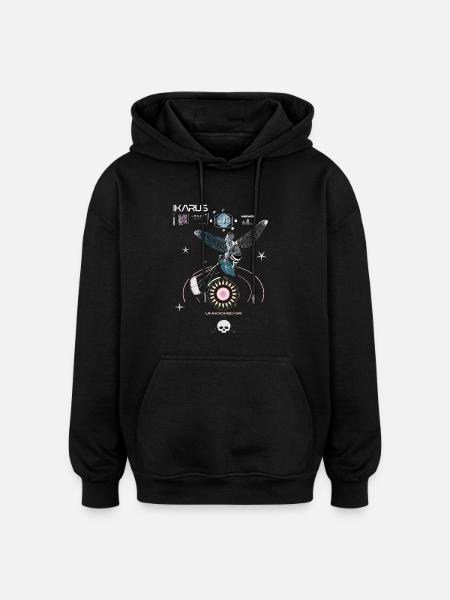 Kitesurfer Ikarus - Oversized Unisex Hoodie - black