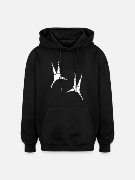 Parrot footprints - Oversized Unisex Hoodie - black