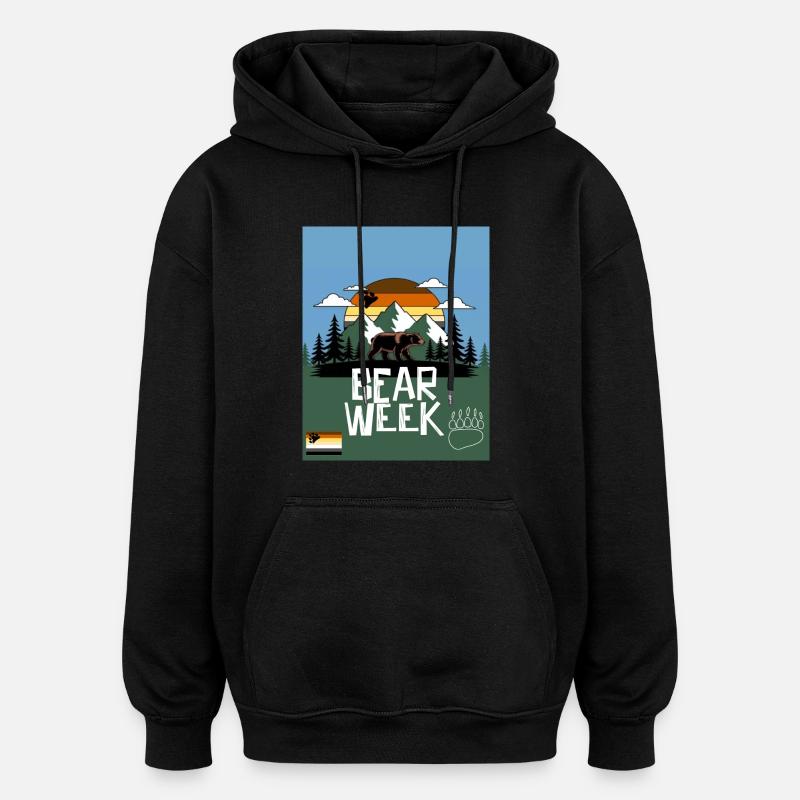 Bärenwoche - Oversized Unisex Hoodie - Schwarz
