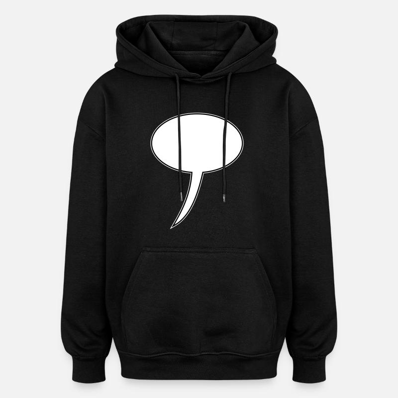 Sprechblase Design Lang - Oversized Unisex Hoodie - Schwarz
