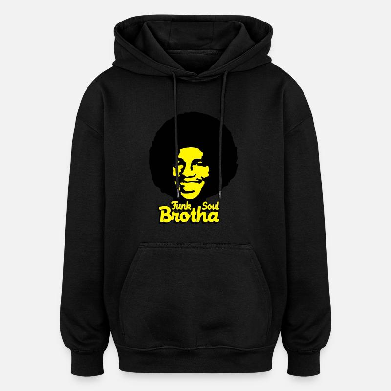funksoulbrotha2 - Sweat à capuche oversize unisexe - noir
