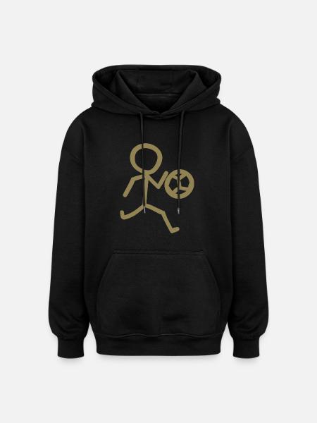 Footballer Minimalist - Oversized Unisex Hoodie - black