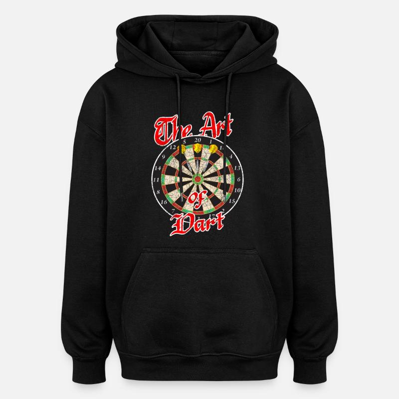 Sport de fléchettes - Sweat à capuche oversize unisexe - noir