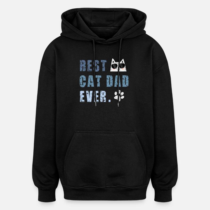 Chat Chats - Sweat à capuche oversize unisexe - noir