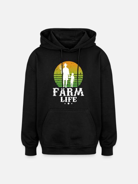 Countryside - Oversized Unisex Hoodie - black