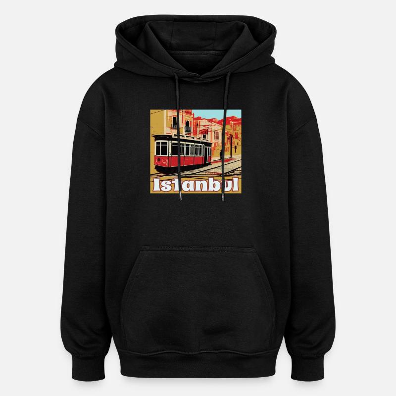 Istanbul - Oversized Unisex Hoodie - Schwarz