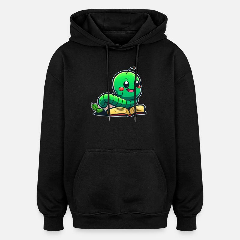 Rat de bibliothèque - Sweat à capuche oversize unisexe - noir