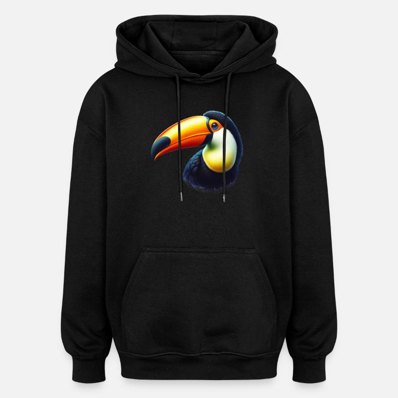 Tukan - Oversized Unisex Hoodie - Schwarz