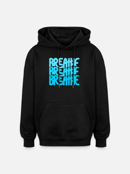 Respirer - Sweat à capuche oversize unisexe - noir