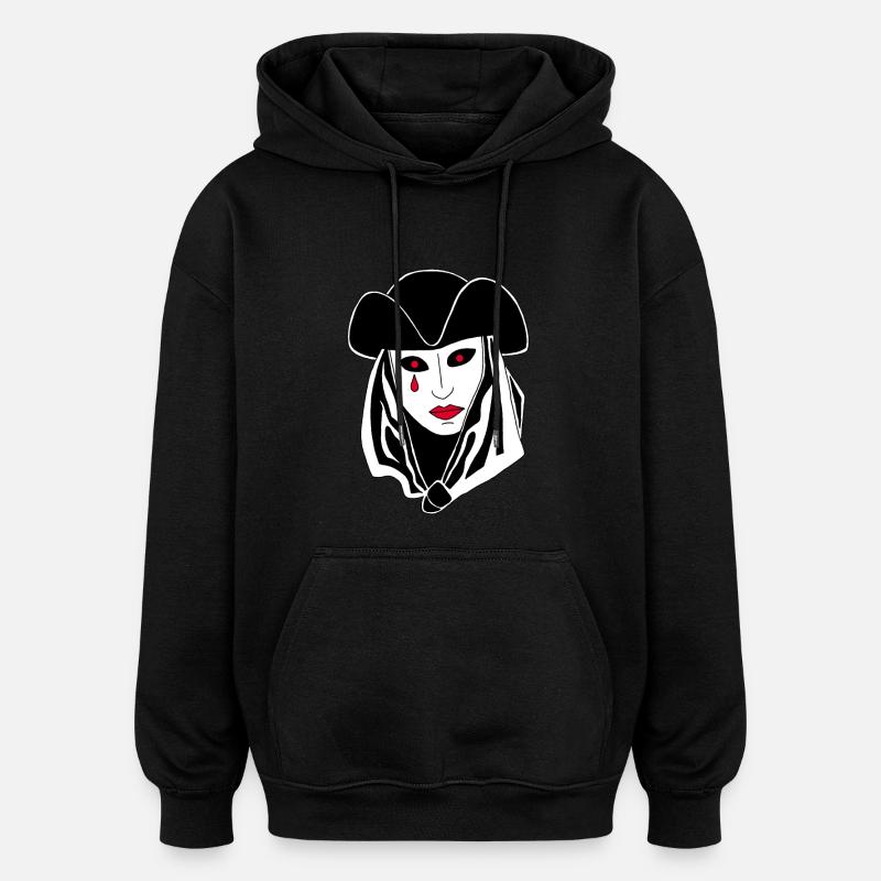 Fantôme de Venise - Sweat à capuche oversize unisexe - noir