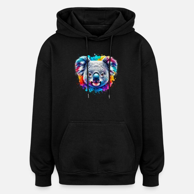Koala - Oversized Unisex Hoodie - black