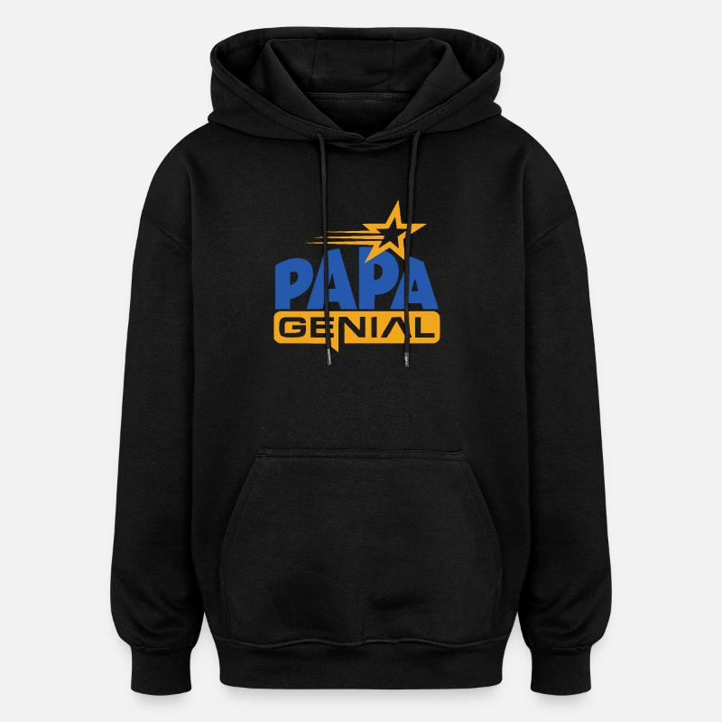 Papa génial - Sweat à capuche oversize unisexe - noir
