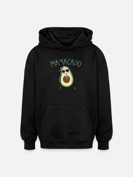 Mamacado Avocado Style - Oversized Unisex Hoodie - black