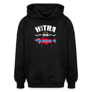 Hitra Angeltour 2026 - Oversized Unisex Hoodie - Schwarz - Vorne - Noah (186cm)