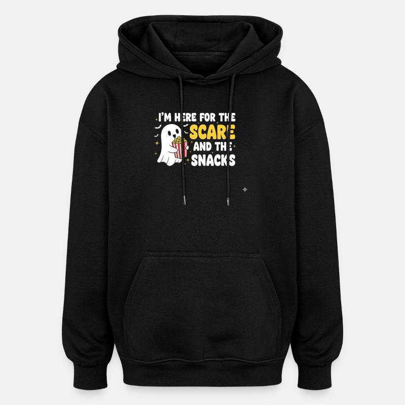 Halloween-Geist und Snacks - Oversized Unisex Hoodie - Schwarz