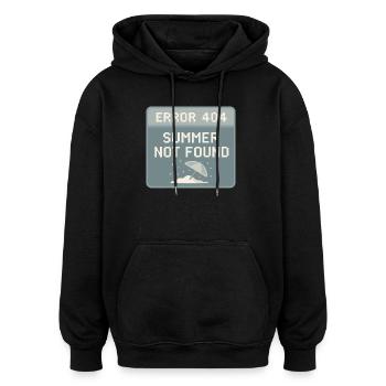 404 – Summer not found - Oversized Unisex Hoodie - Schwarz - Vorne - Noah (186cm)