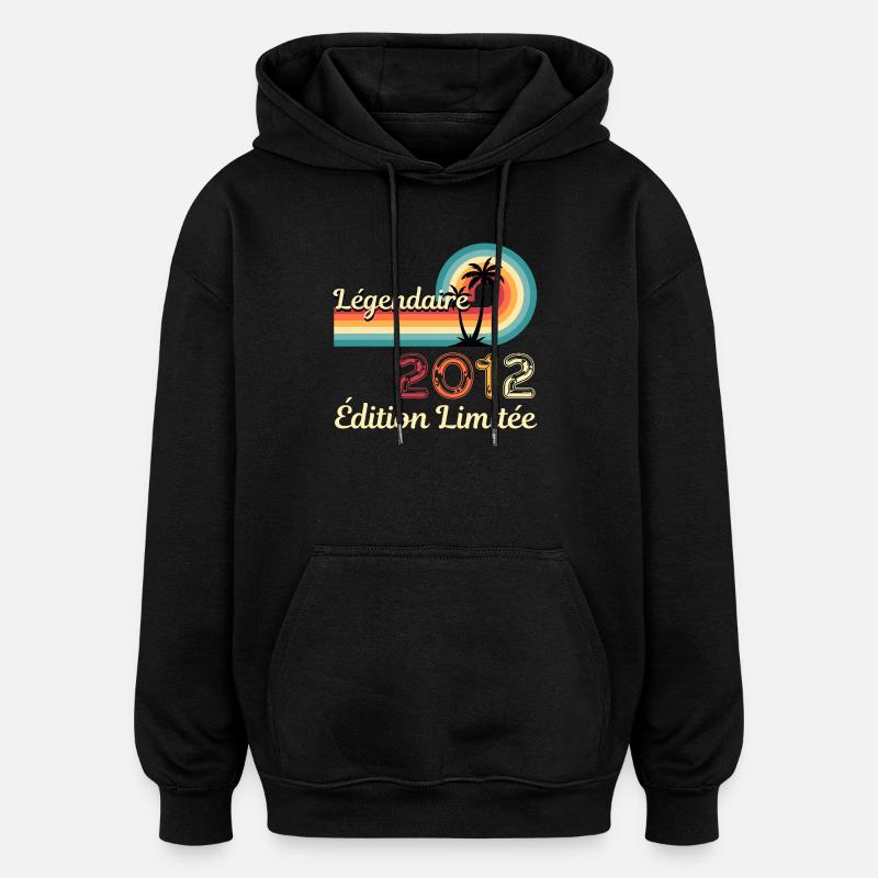 Légendaire 2012, édition limitée - Sweat à capuche oversize unisexe - noir