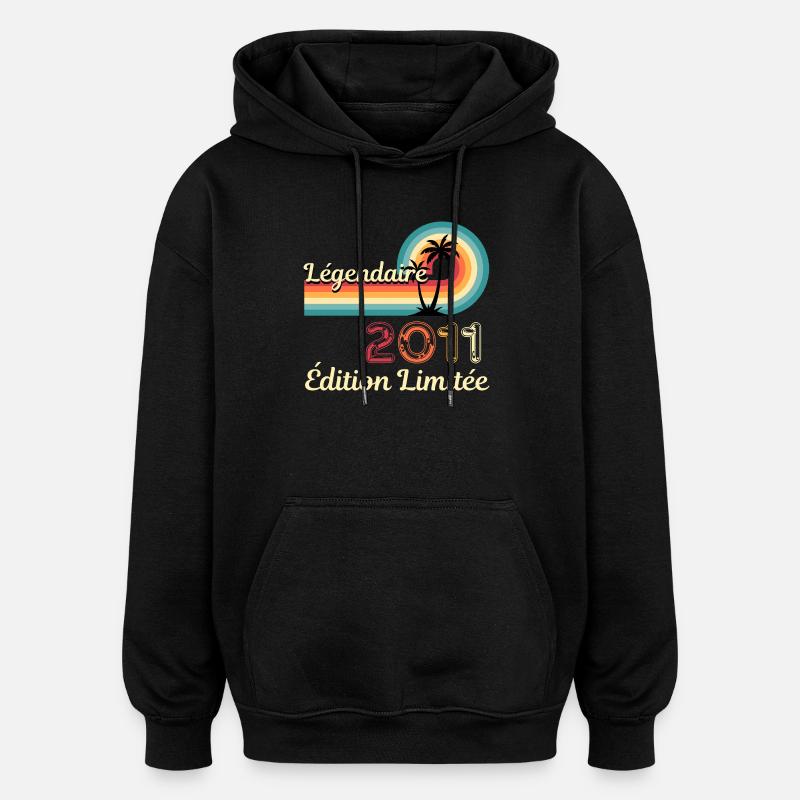 Légendaire 2011, édition limitée - Sweat à capuche oversize unisexe - noir