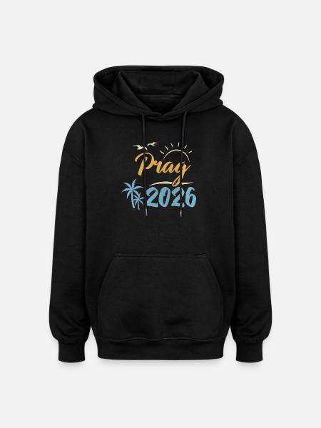 Prague 2026 - Oversized Unisex Hoodie - black