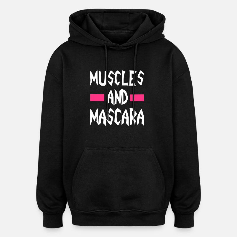 Muscles - Sweat à capuche oversize unisexe - noir