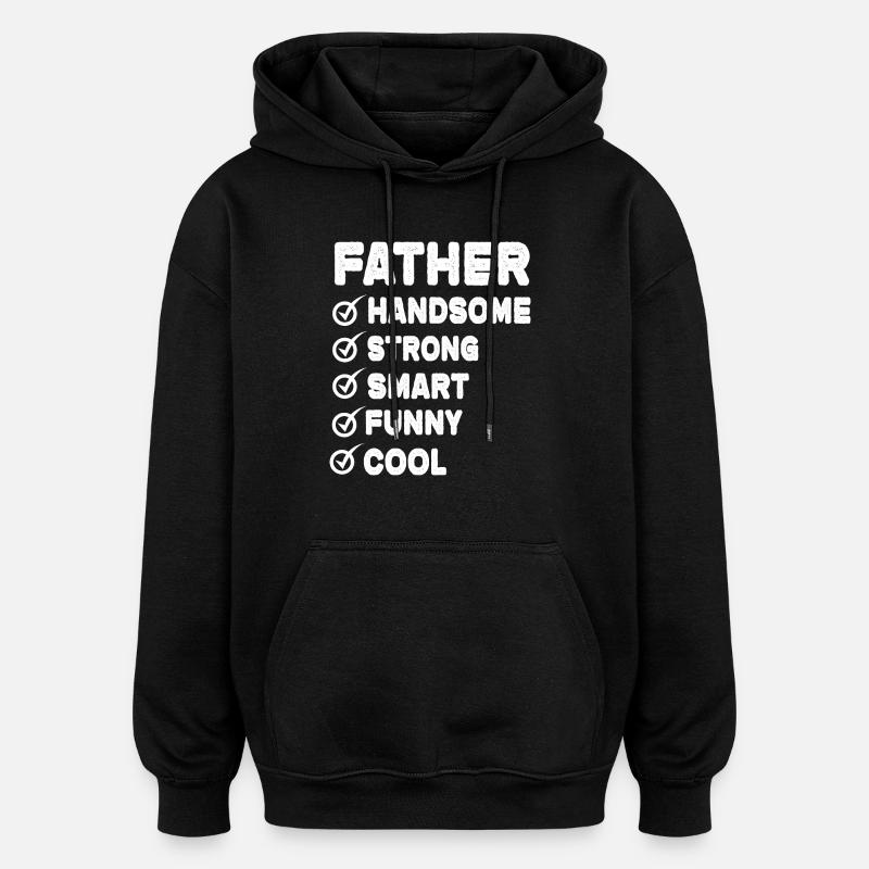 Père - Sweat à capuche oversize unisexe - noir