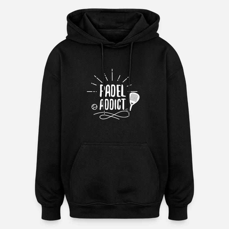 Padel Addict - Sweat à capuche oversize unisexe - noir