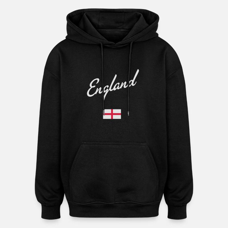Angleterre - Sweat à capuche oversize unisexe - noir