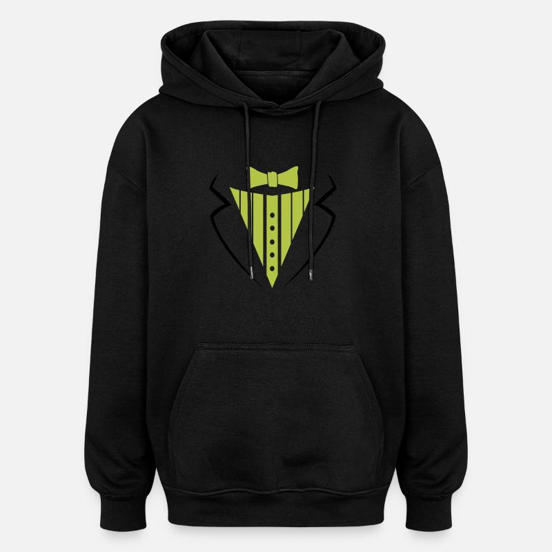 anzug texedo - Oversized Unisex Hoodie - Schwarz