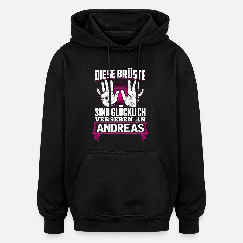 ANDREAS - Brüste Geschenk - Oversized Unisex Hoodie - Schwarz