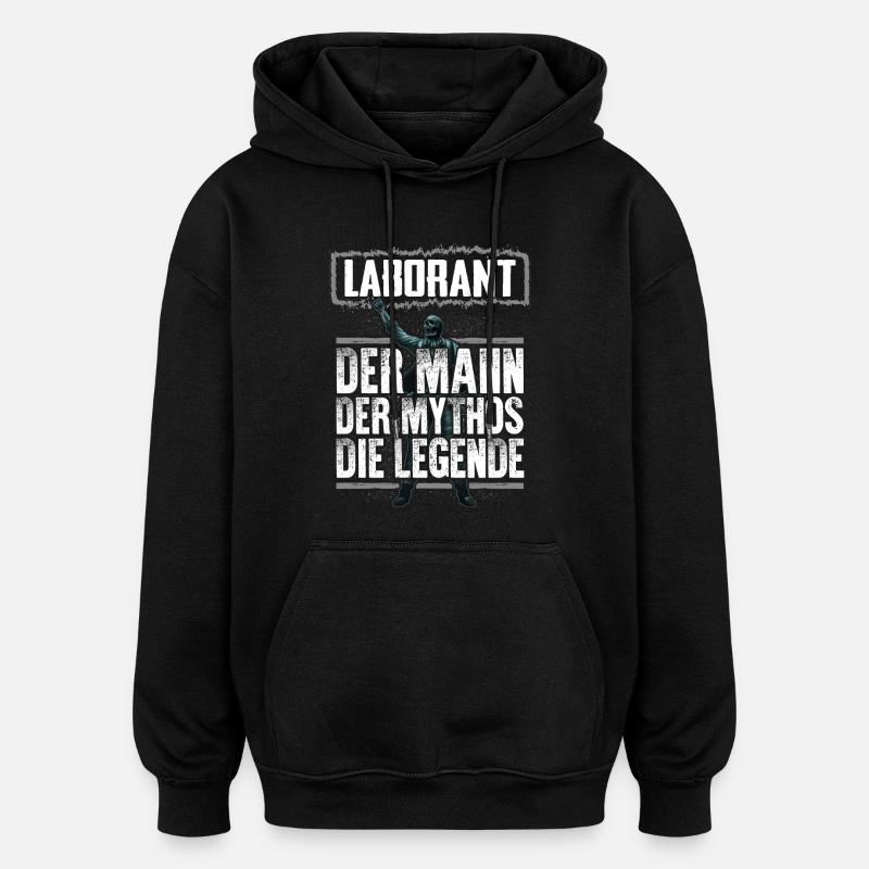 LABORANT - Mythos - Oversized Unisex Hoodie - Schwarz