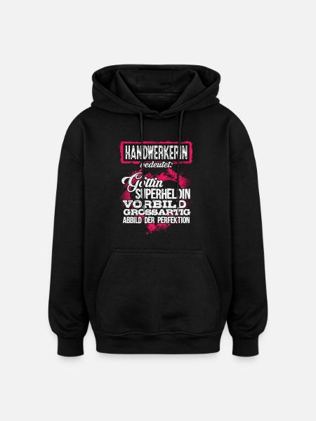 HANDWERKERIN - duden - Oversized Unisex Hoodie - Schwarz
