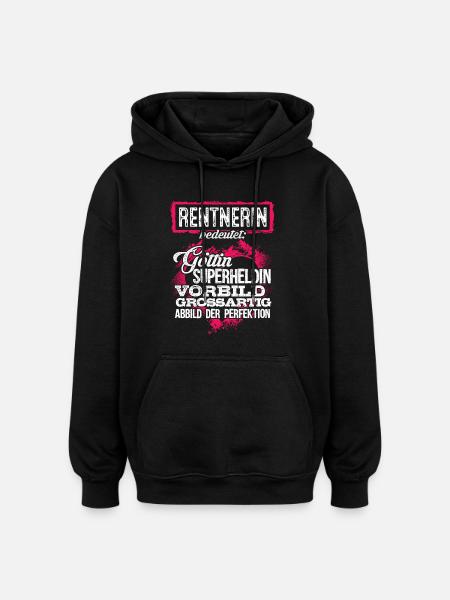 RENTNERIN - duden - Oversized Unisex Hoodie - Schwarz
