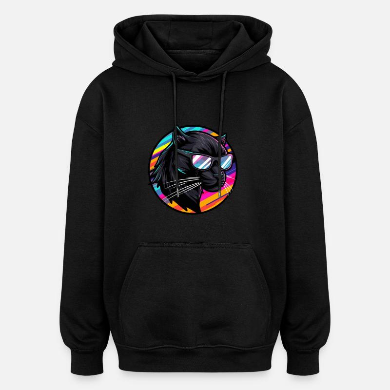 Panther Comic Cool - Oversized Unisex Hoodie - black