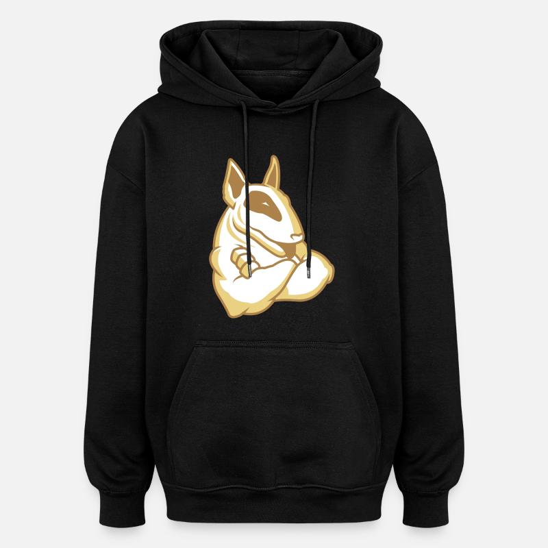 Bullterrier-Maskottchen 3c - Oversized Unisex Hoodie - Schwarz