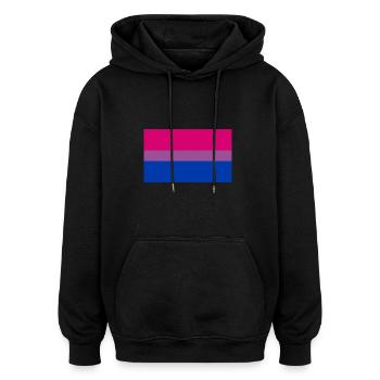 Drapeau bisexuel - Sweat à capuche oversize unisexe - noir - Devant - Noah (186cm)