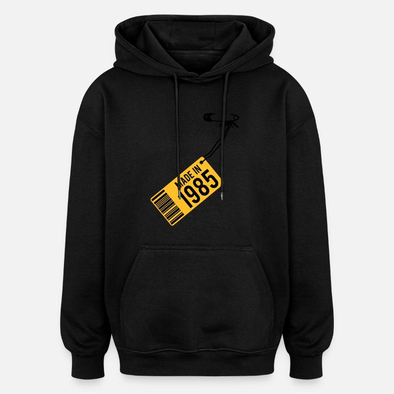 Anniversaire T-shirt 1985 - Sweat à capuche oversize unisexe - noir