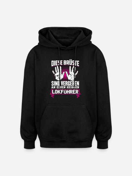 LOKFÜHRER - Brüste - Oversized Unisex Hoodie - Schwarz