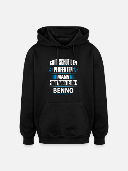 BENNO - Oversized Unisex Hoodie - Schwarz