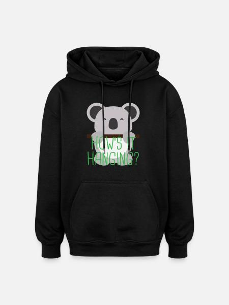 Koala 3 03 - Oversized Unisex Hoodie - black
