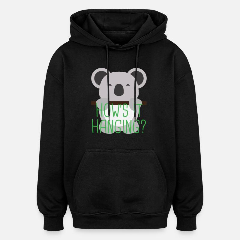 Koala 3 03 - Oversized Unisex Hoodie - black