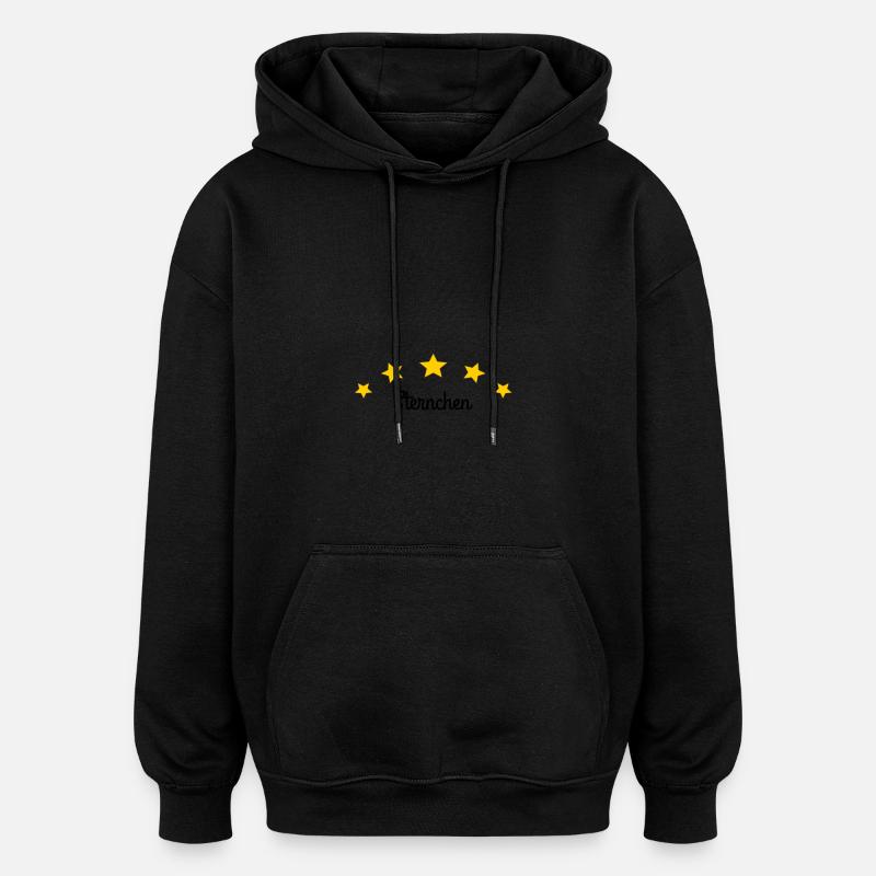 Sternchen - Oversized Unisex Hoodie - Schwarz