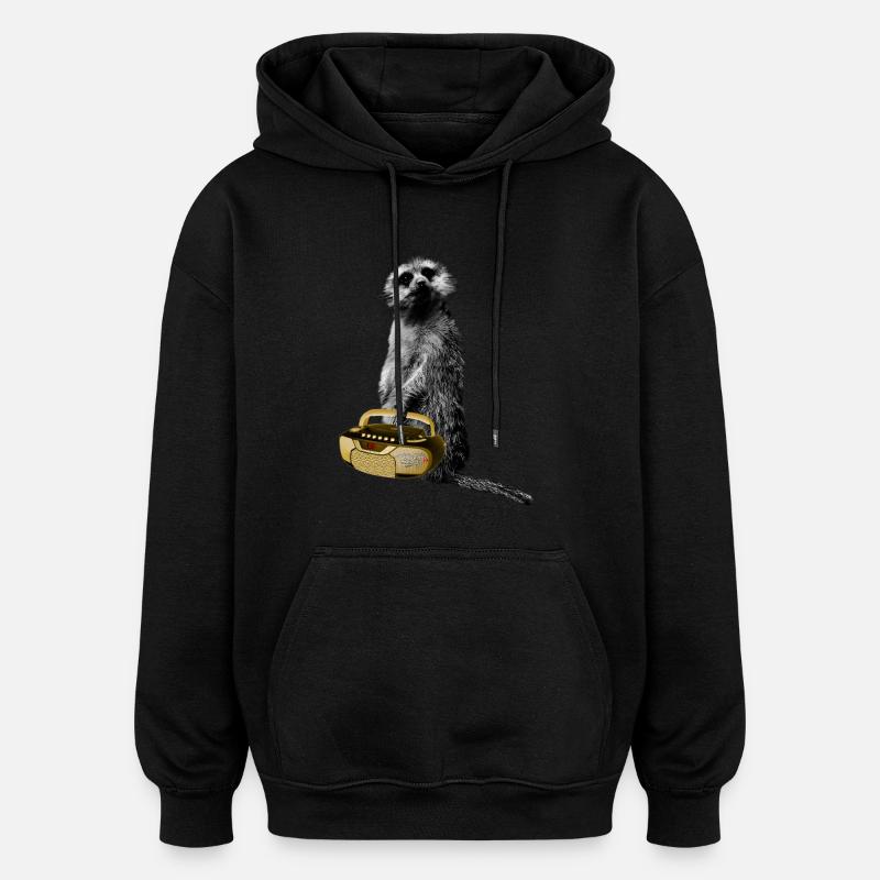 Erdmaennchenmucke - Sweat à capuche oversize unisexe - noir